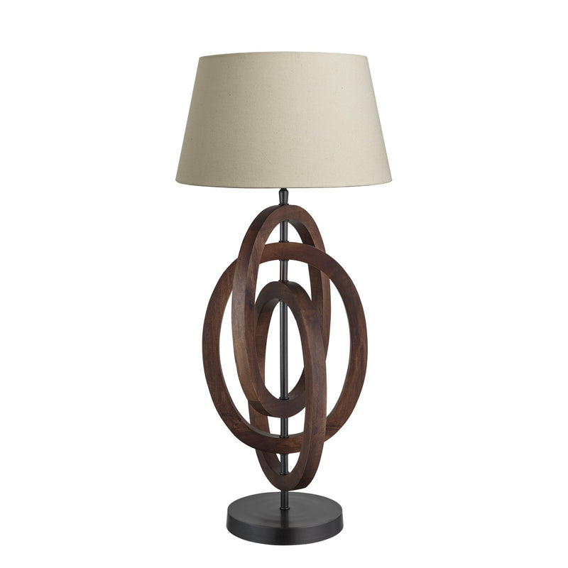 Wooden Geometric Circle Table Lamp