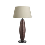 Wooden Geometric Pillar Table Lamp