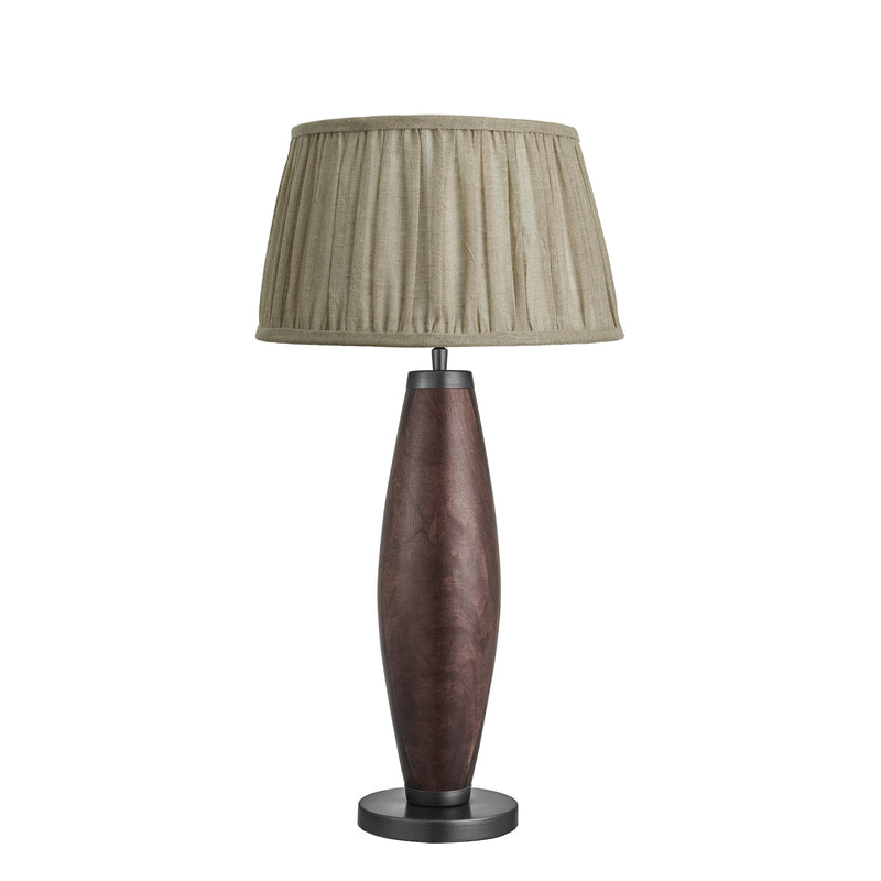 Wooden Geometric Pillar Table Lamp
