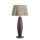 Wooden Geometric Pillar Table Lamp