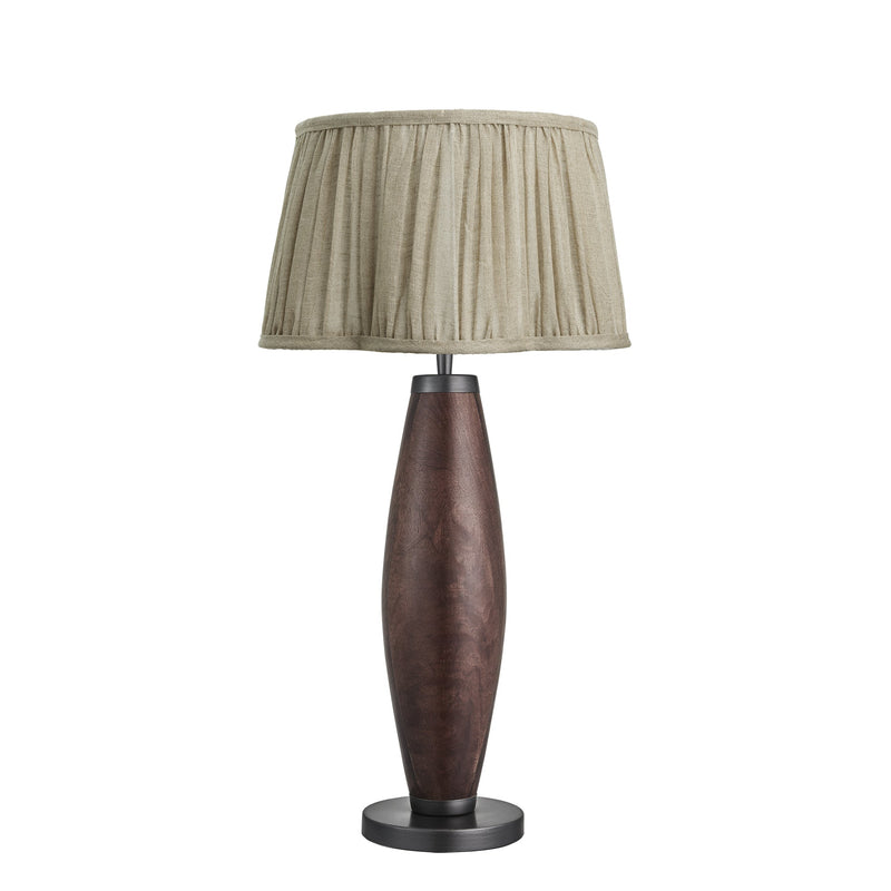 Wooden Geometric Pillar Table Lamp