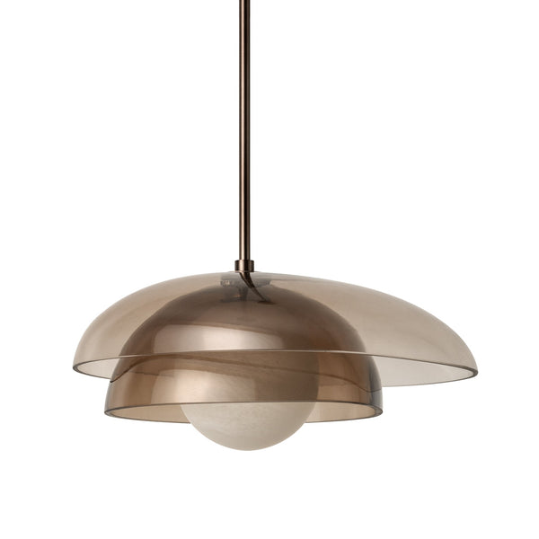 Dulwich Layered Glass Pendant  Light  - Mocha
