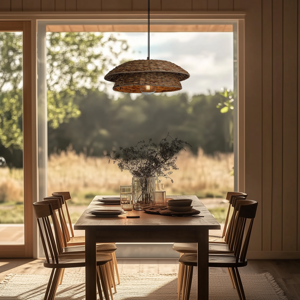 Sea Grass Layered Giant Pendant Light - Natural