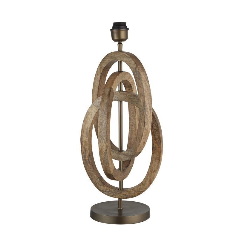 Wooden Geometric Circle Table Lamp