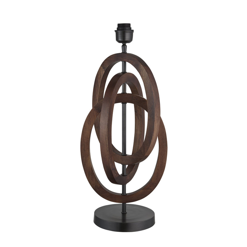 Wooden Geometric Circle Table Lamp