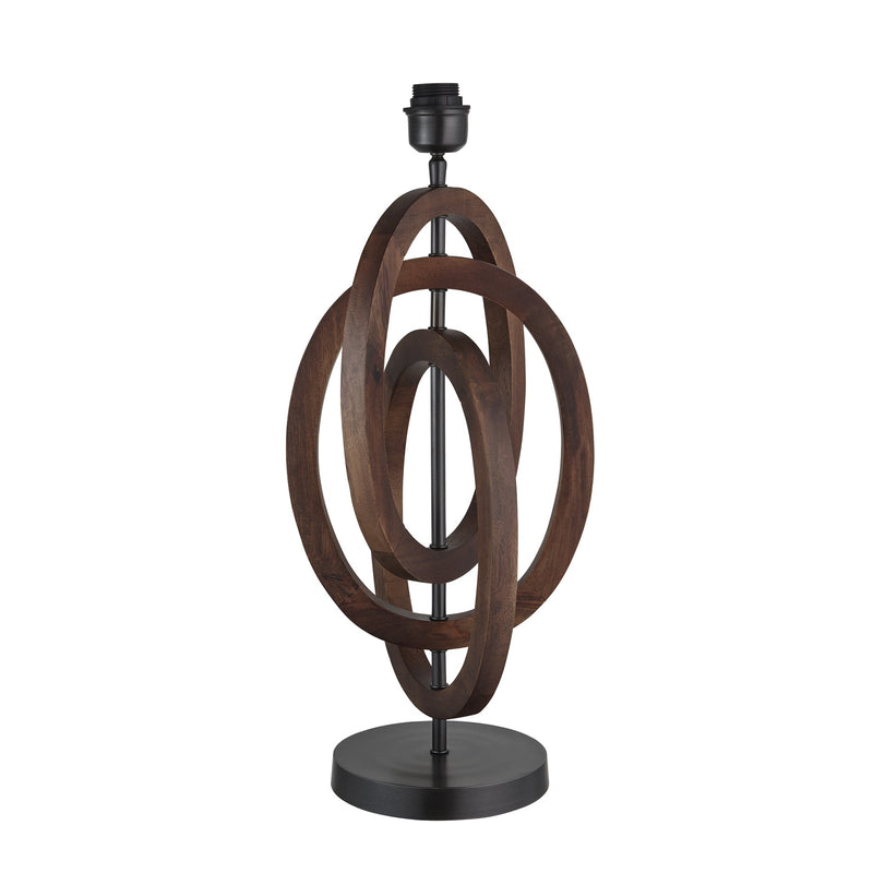 Wooden Geometric Circle Table Lamp