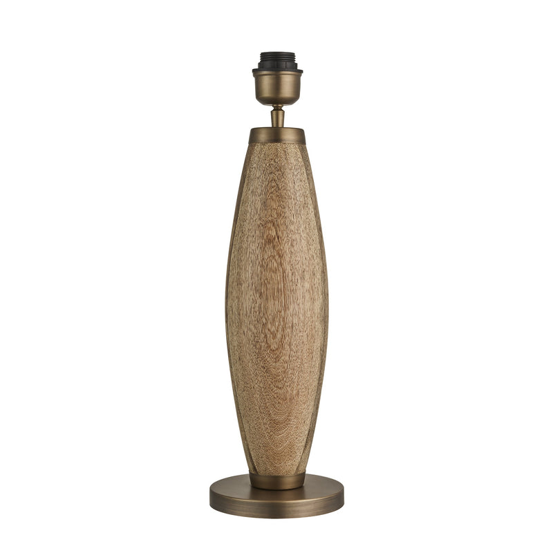 Wooden Geometric Pillar Table Lamp